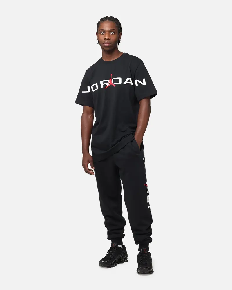 Jordan Air Stretch Crewneck T-Shirt Black/White 2