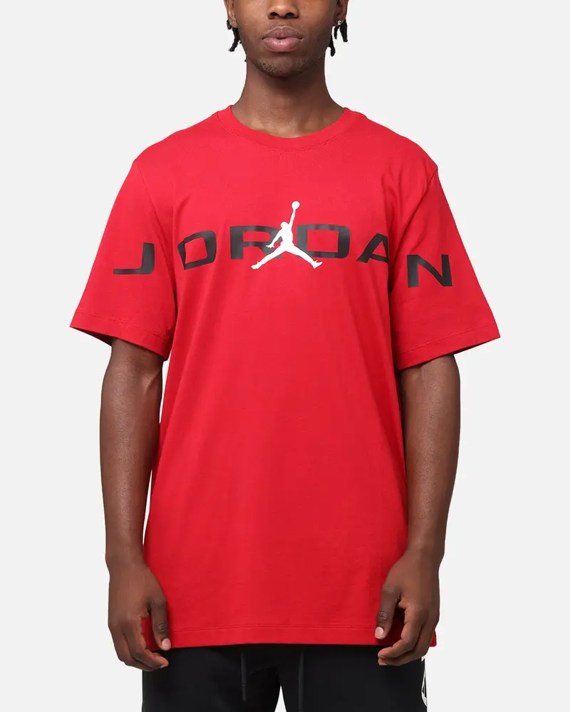 Jordan Air Stretch Crewneck T-Shirt Gym Red/Black/White 1