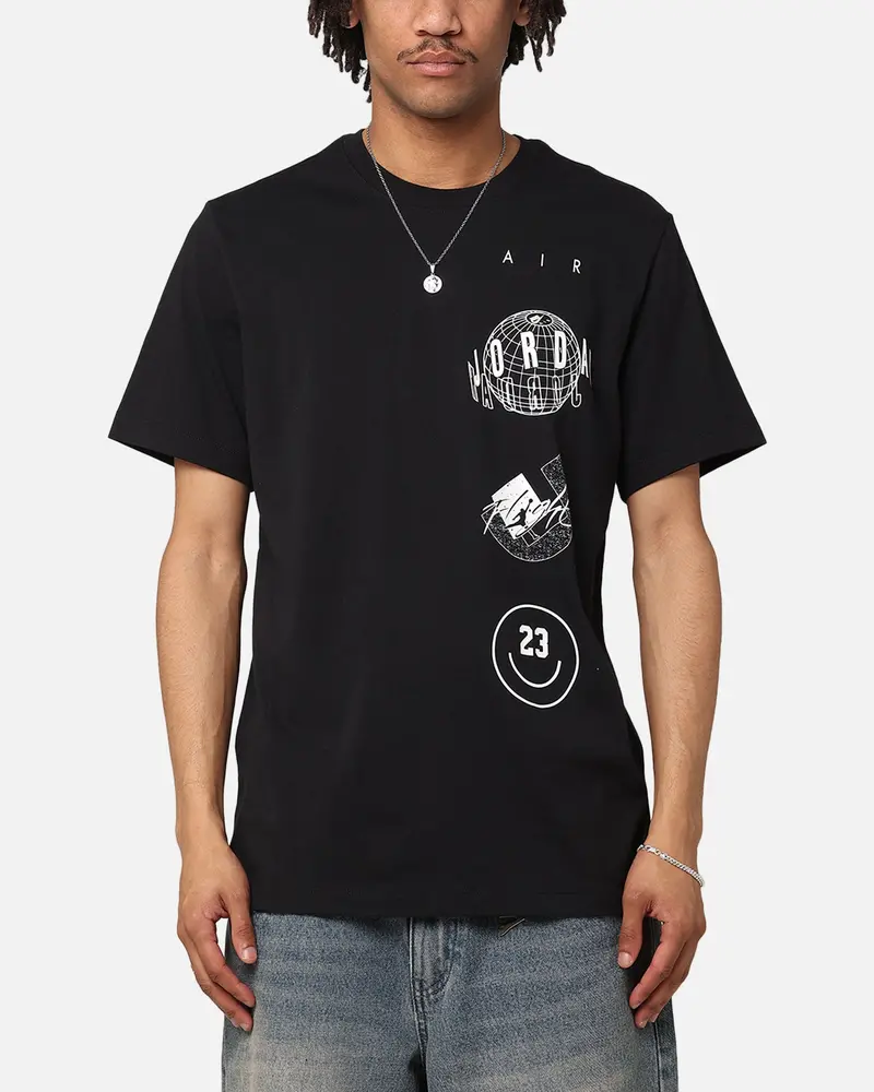 Jordan Brand Logo Stack T-Shirt Black/White 1