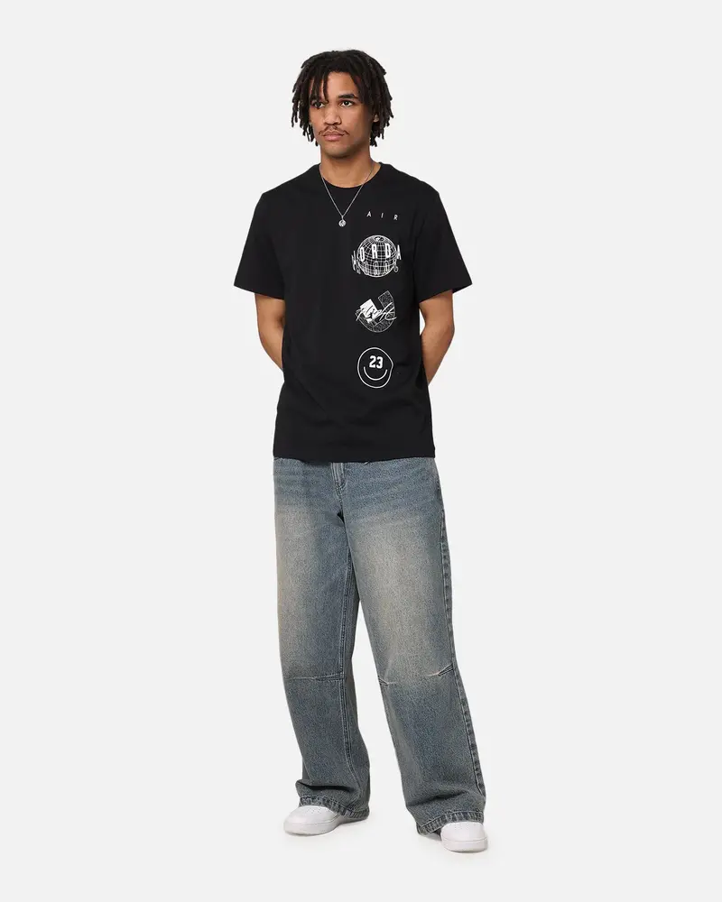 Jordan Brand Logo Stack T-Shirt Black/White 2
