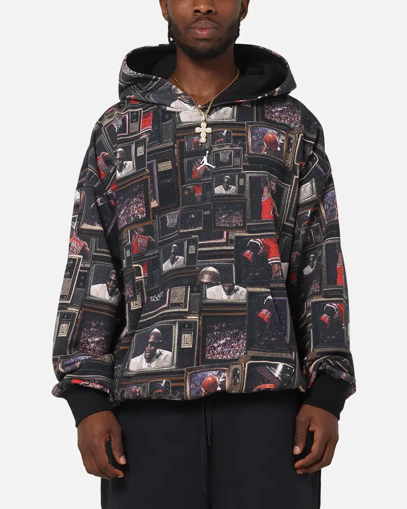 Jordan Brooklyn Fleece Printed Hoodie Black/Sail 1