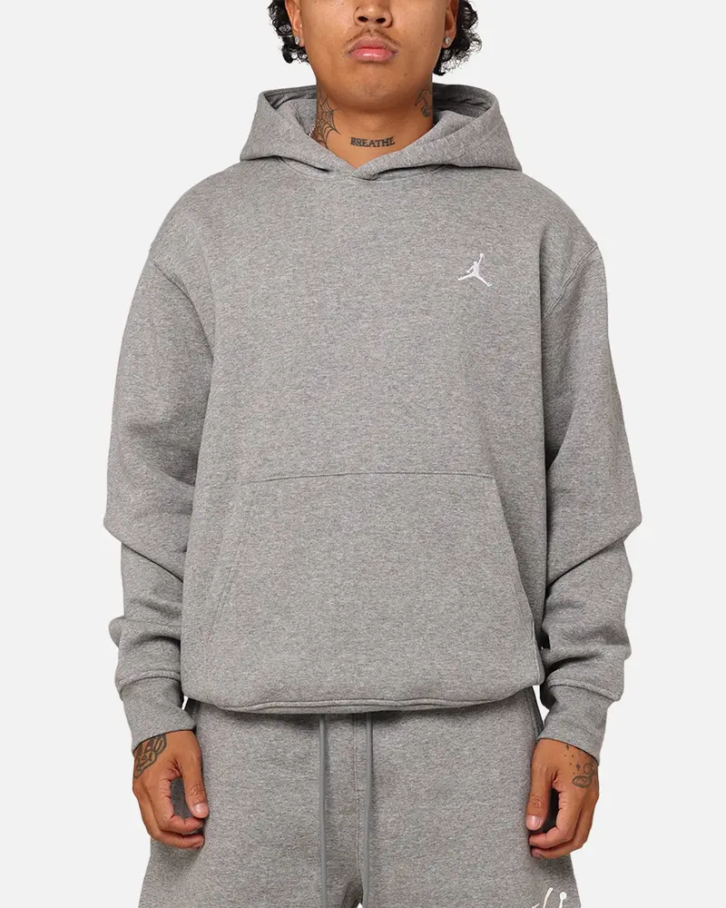 Jordan Brooklyn Fleece Printed Pullover Hoodie Carbon Heather 1