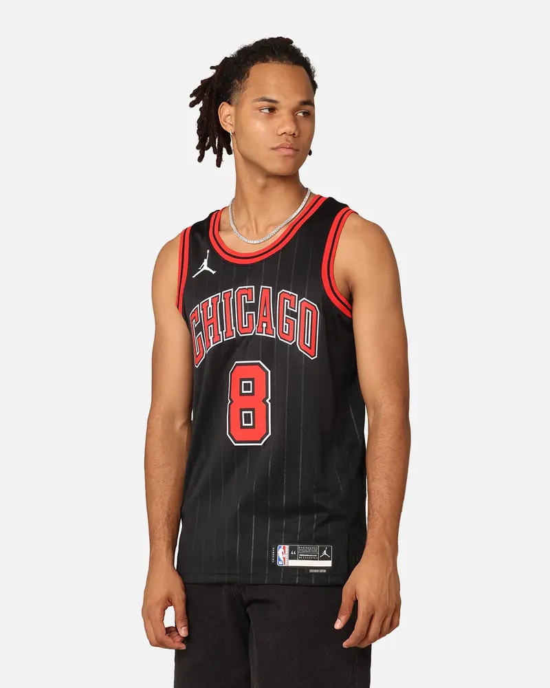 Jordan Chicago Bulls Zach Lavine Statement Edition Dri-Fit Swingman Jersey Black 1