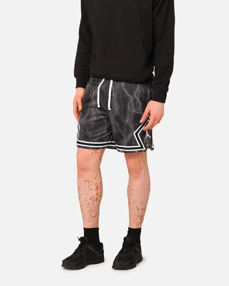 Jordan Dri-Fit Sport Diamond Shorts Black/White 1