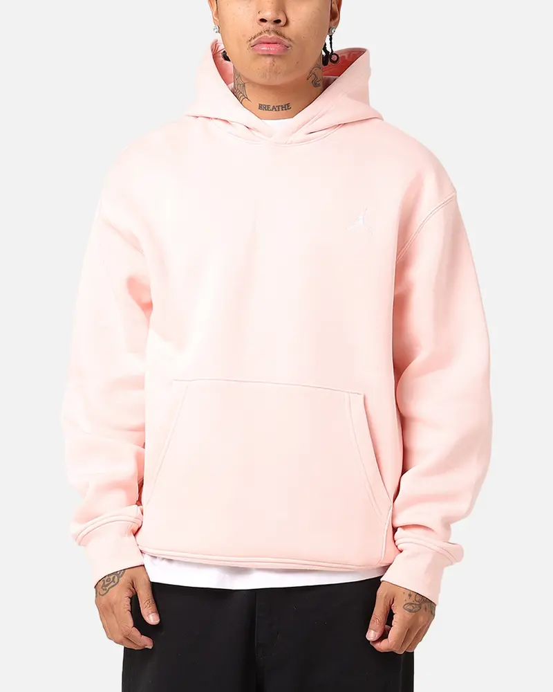 Jordan Essential Brooklyn Fleece Pullover Hoodie Pink/White 1