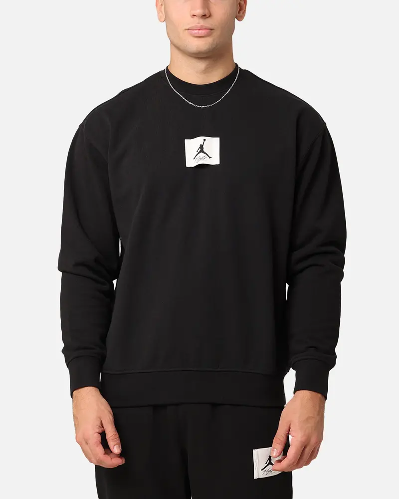 Jordan Essentials Fleece Crewneck Sweatshirt Black 1