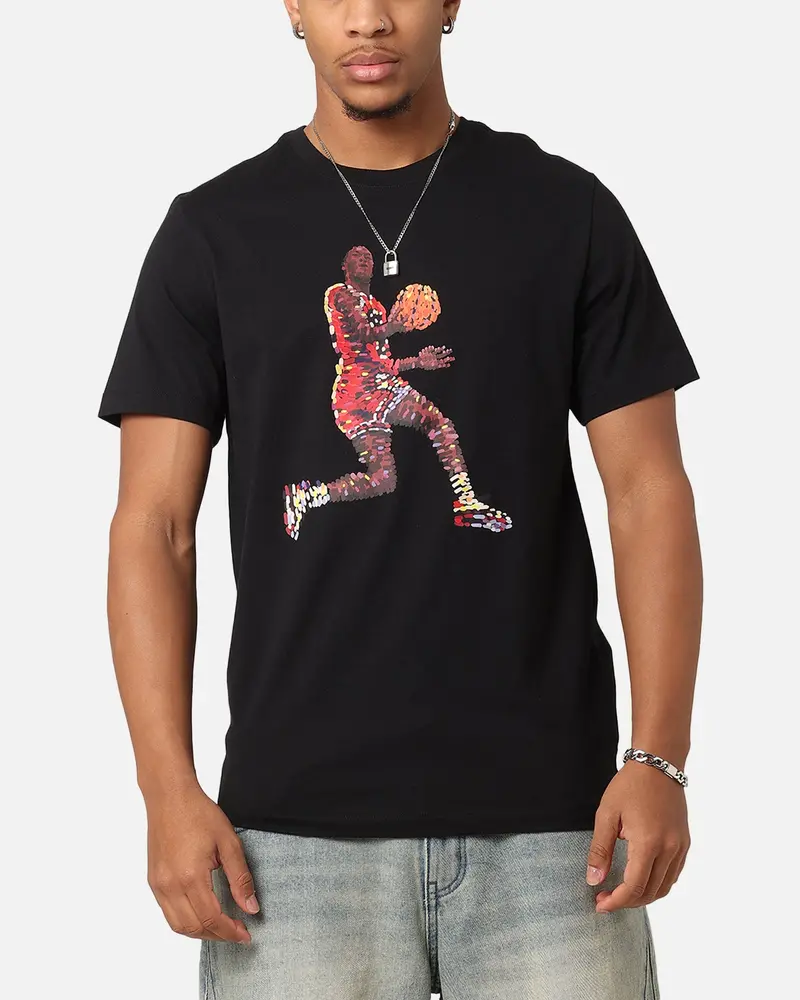 Jordan Flight Essentials Graffiti Crewneck T-Shirt Black/White 1