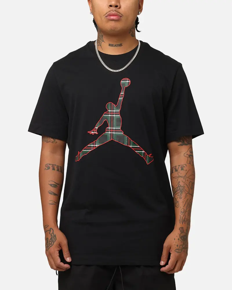 Jordan Flight Essentials Holiday Crewneck T-Shirt Black 1