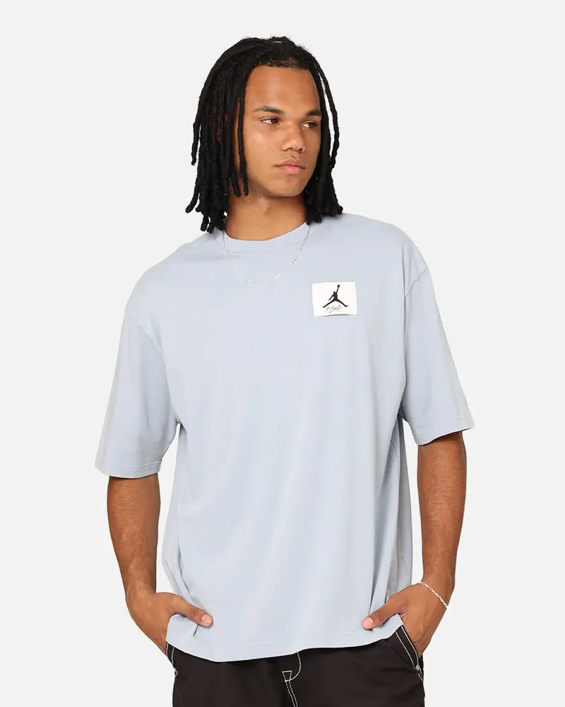 Jordan Flight Essentials Oversized Crewneck T-Shirt Blue Grey 1