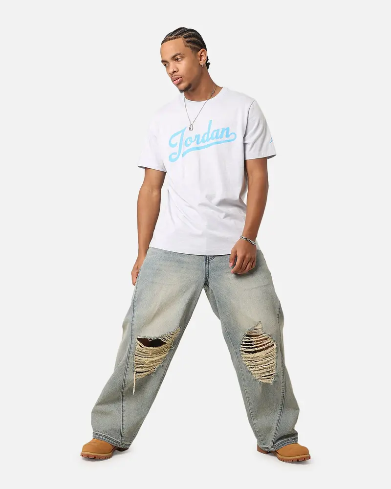 Jordan Flight Mvp T-Shirt Pure Platinum/Dk Powder Blue 2