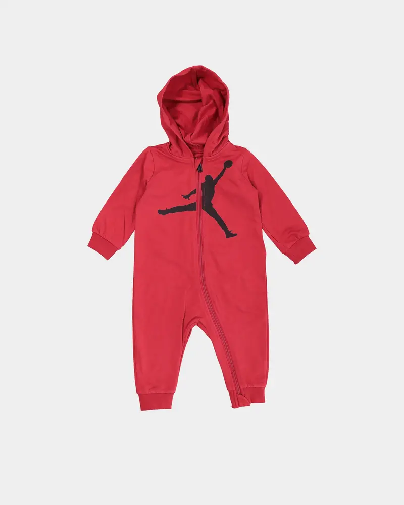 Jordan Infant Jumpman Hbr Hooded Onesie Gym Red 1