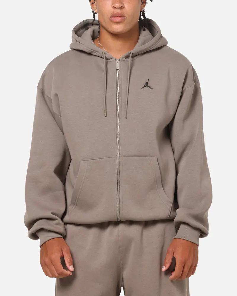Jordan Jumpman Brooklyn Oversized Fleece Hoodie Olive Grey/Black 1