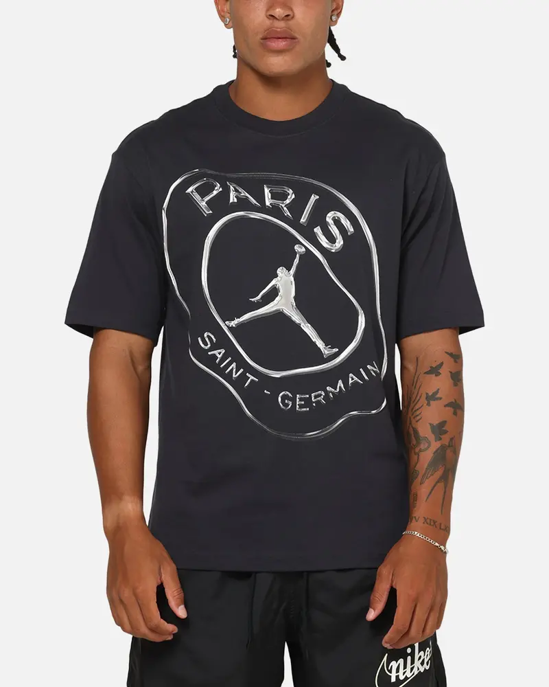 Jordan Jumpman Paris Saint-Germain Practice T-Shirt Oil Gre/White 1