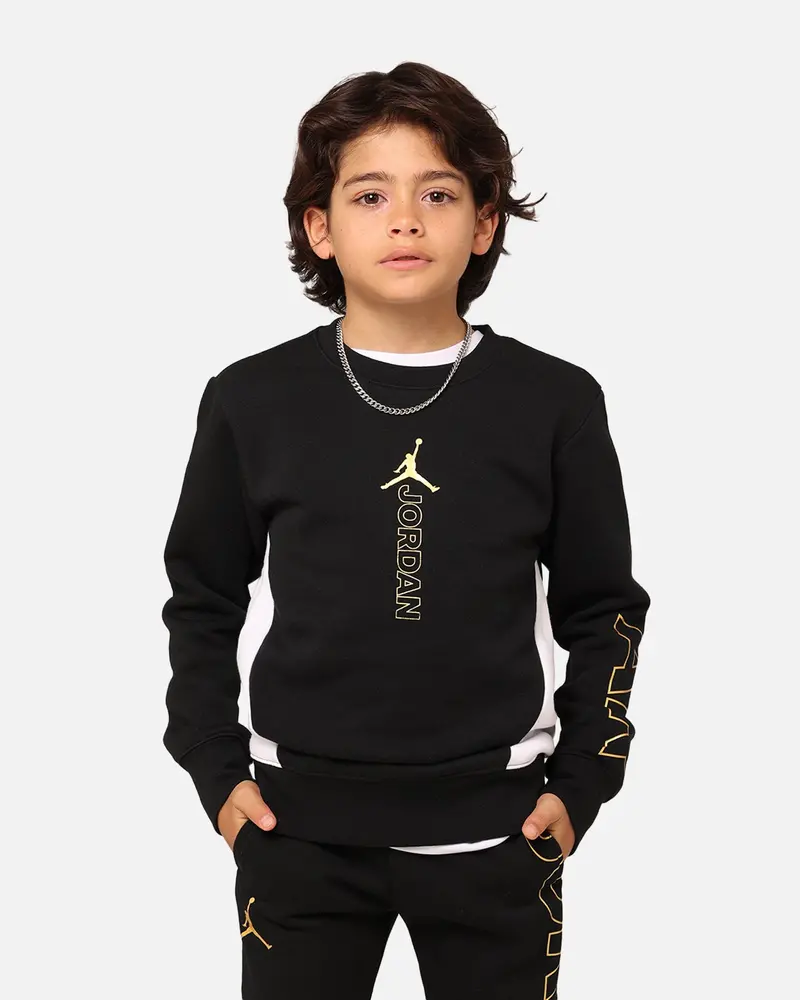 Jordan Junior Holiday Shine Air Crewneck Black 1