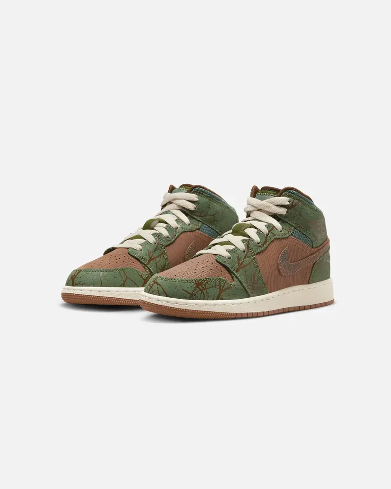 Jordan Kids' Air Jordan 1 Mid (Gs) "Sneaker School" Archaeo Brown 2
