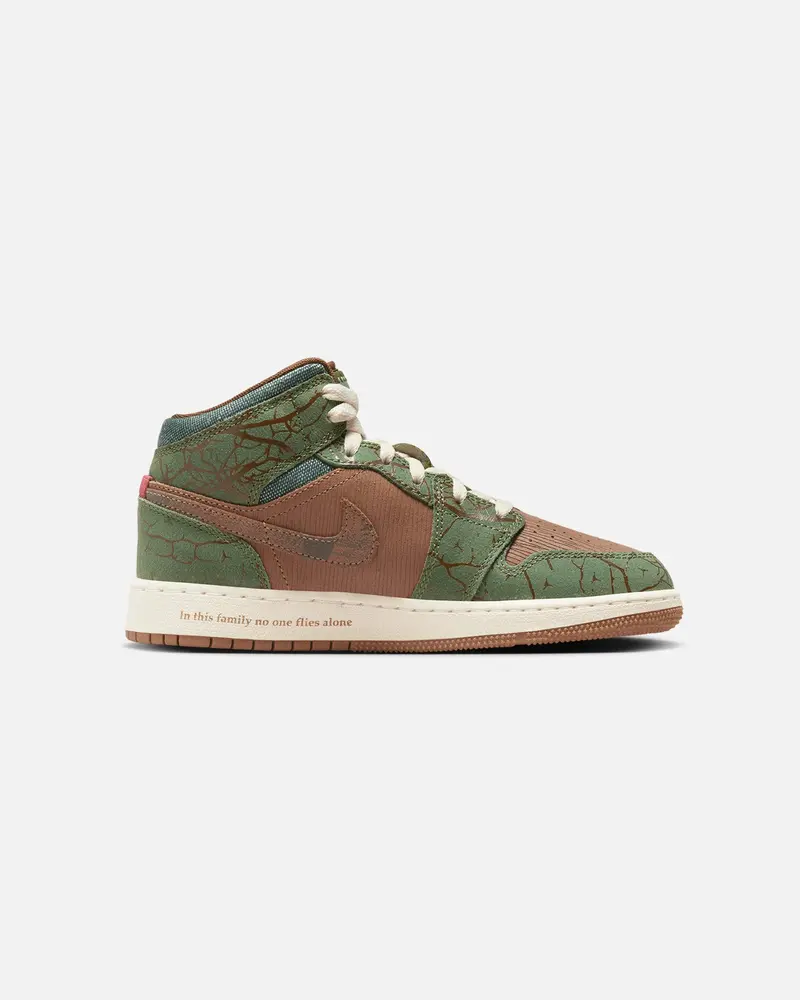 Jordan Kids' Air Jordan 1 Mid (Gs) "Sneaker School" Archaeo Brown 4