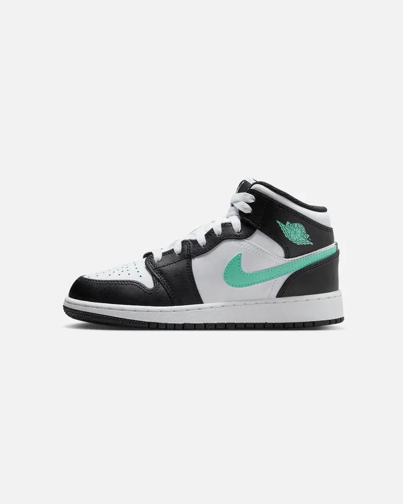 Jordan Kids' Air Jordan 1 Mid (Gs) White/Green Glow 1