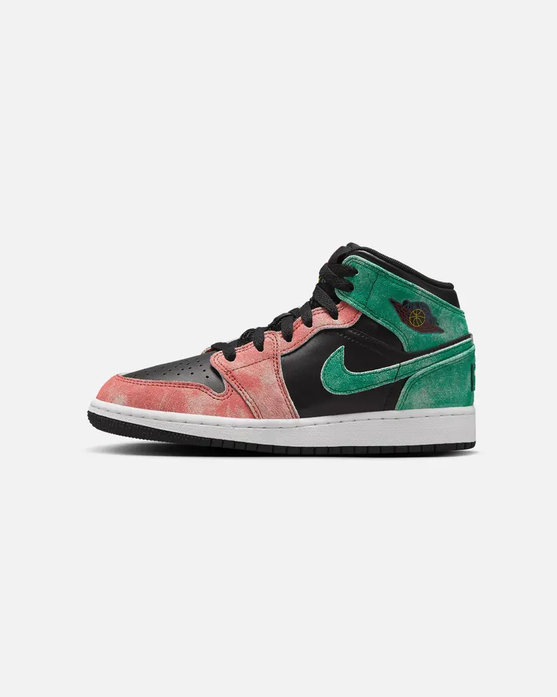 Jordan Kids' Air Jordan 1 Mid Se (Gs) Black/Pine Green 1