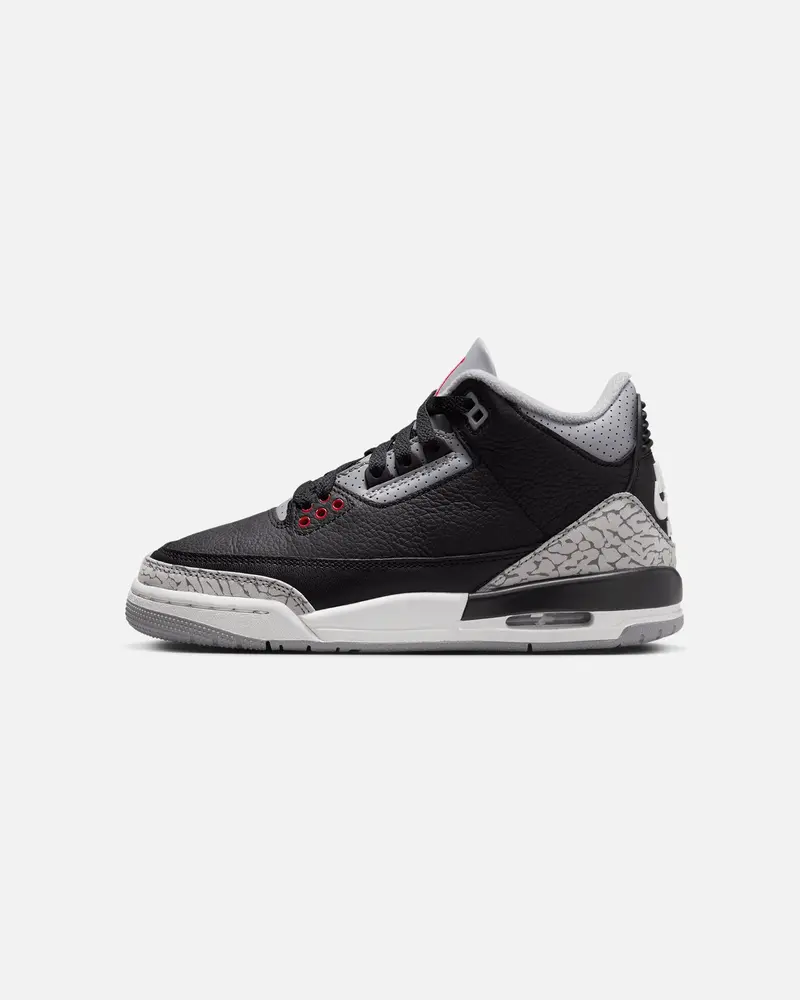 Jordan Kids' Air Jordan 3 Retro (Gs) "Black Cement" Black/Fire Red-Cement Grey/Summit White 1