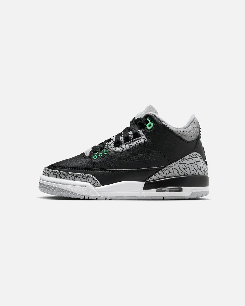 Jordan Kids' Air Jordan 3 Retro (Gs) Black/Green Glow 1