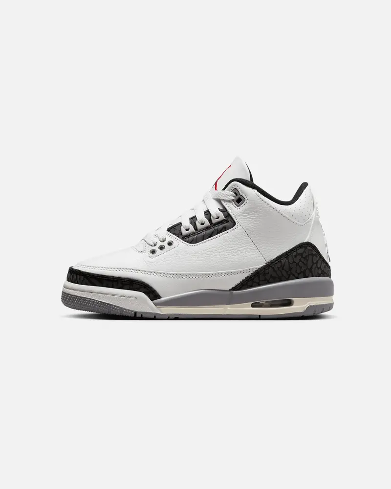 Jordan Kids' Air Jordan 3 Retro (Gs) "Cement Grey" Summit White/Fire Red Cement 1