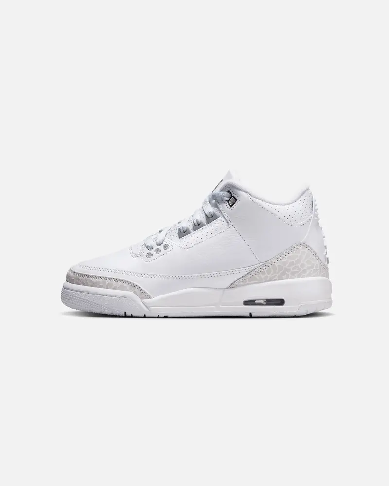 Jordan Kids' Air Jordan 3 Retro "Pure Money" (Gs) White/Silver 1