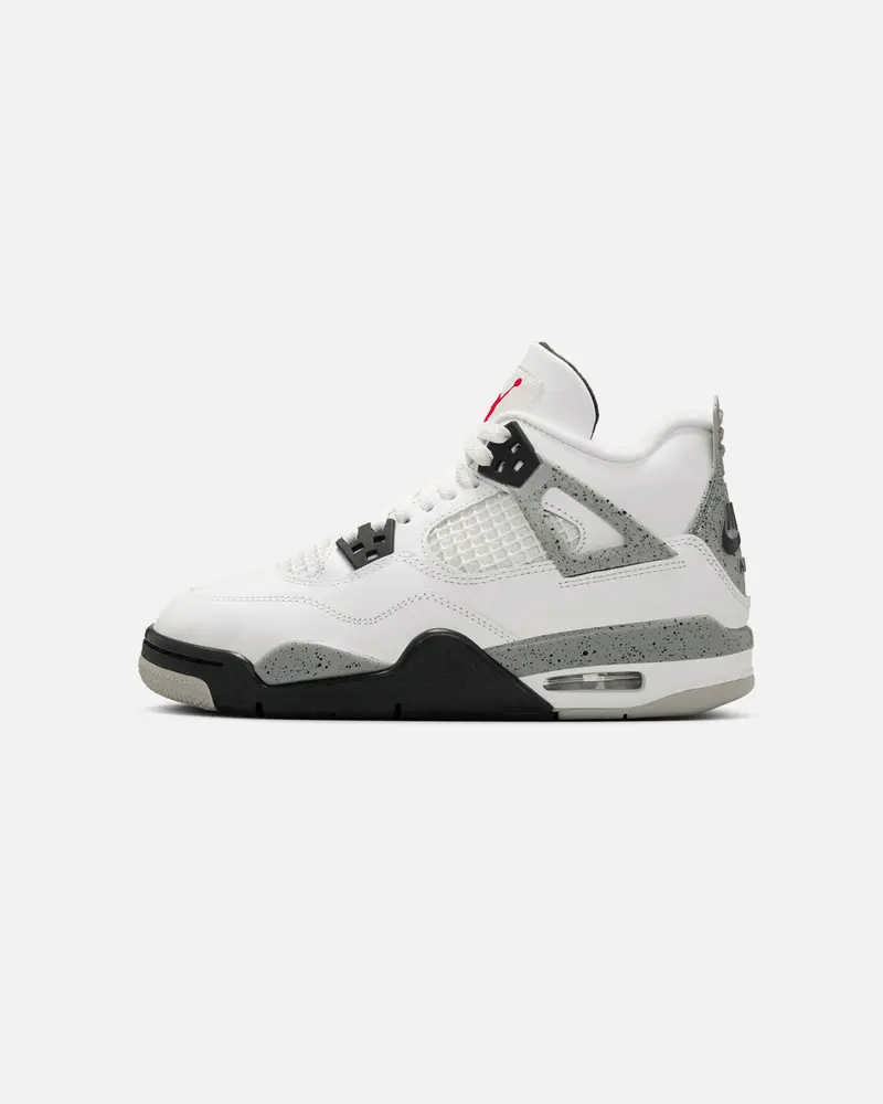 Jordan Kids' Air Jordan 4 Retro Og Remastered "White Cement" (Gs) Summit White/Fire Red/Cement Grey 1