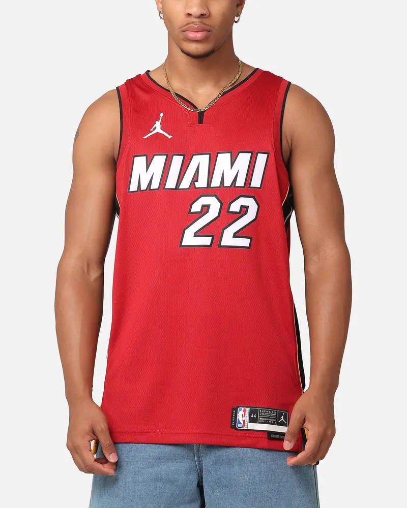 Jordan Miami Heat Jimmy Butler Statement Edition 2022/23 Dri-Fit Swingman Jersey Tough Red 1