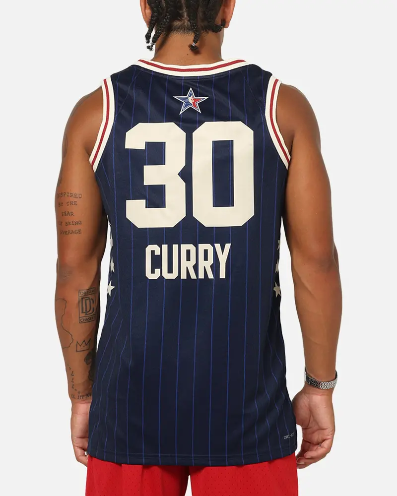 Jordan Stephen Curry All-Star 73Rd Anniversary Swingman Jersey Navy 3