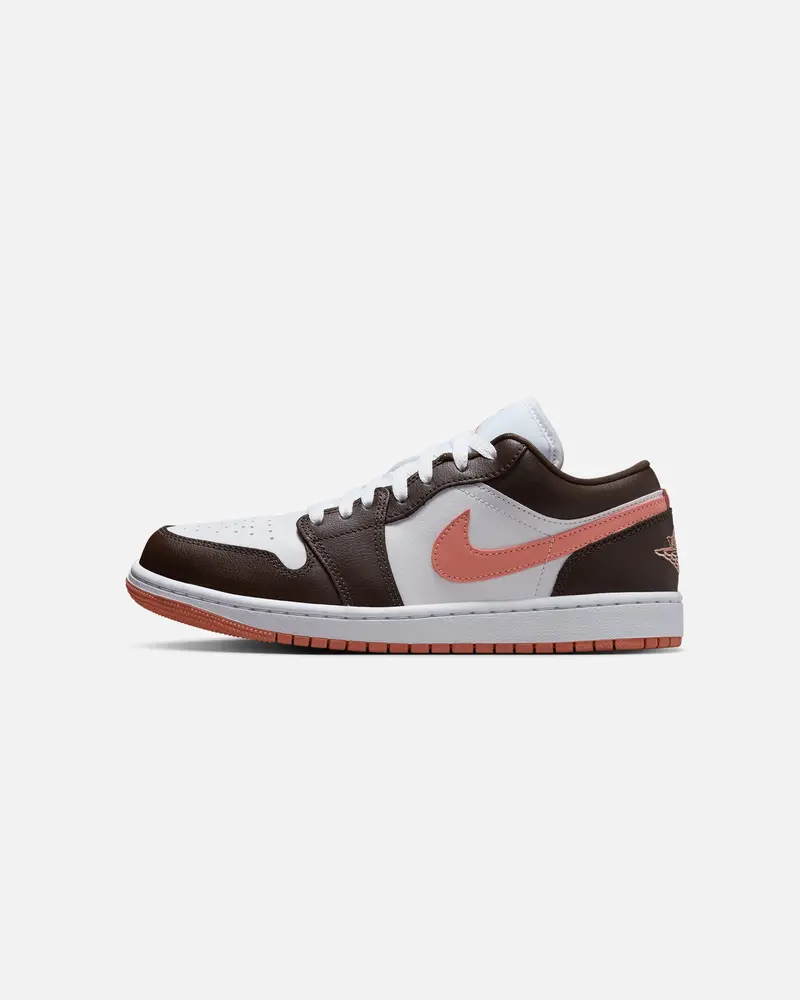 Jordan Women's Air Jordan 1 Low "Brown & Pink" White/Brown 1