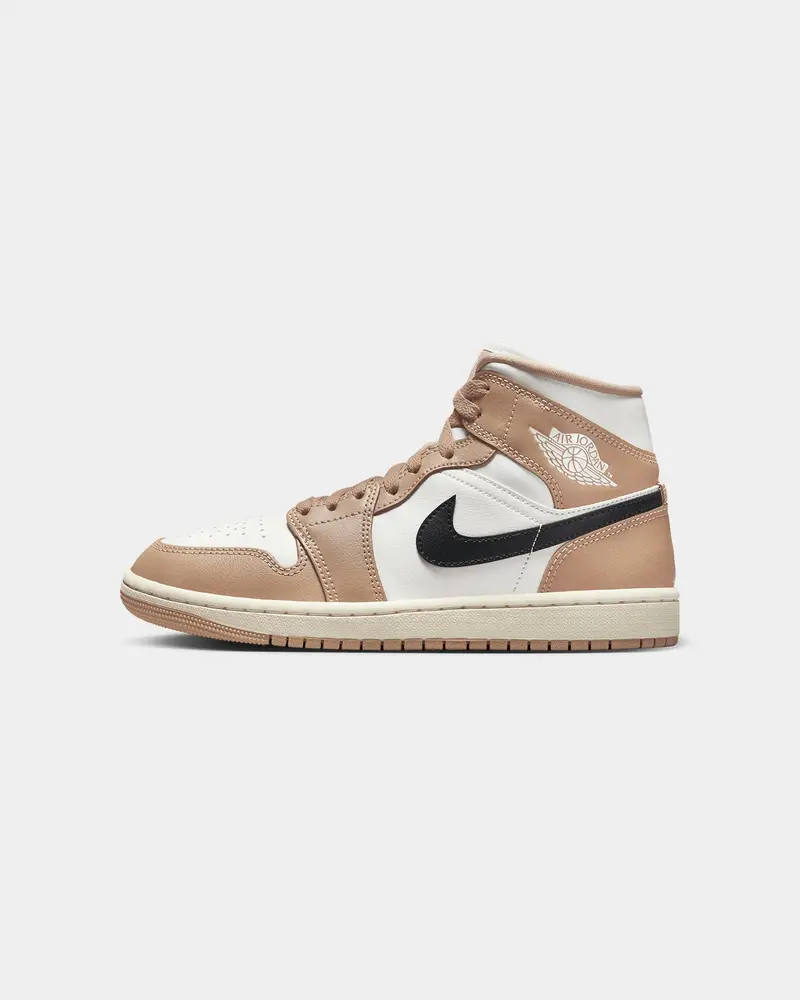 Jordan Women's Air Jordan 1 Mid Sail/Black-Desert 1