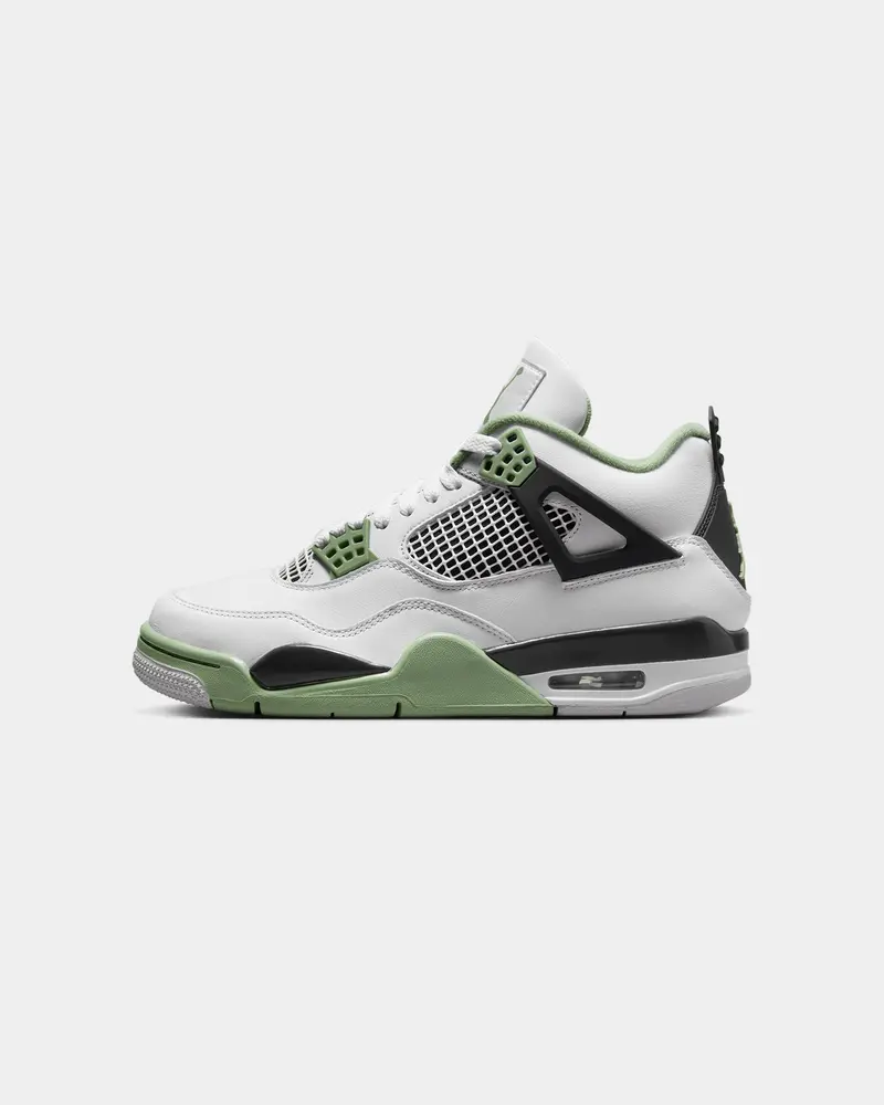 Jordan Women's Air Jordan 4 Retro "Seafoam" White/Oil Green 1