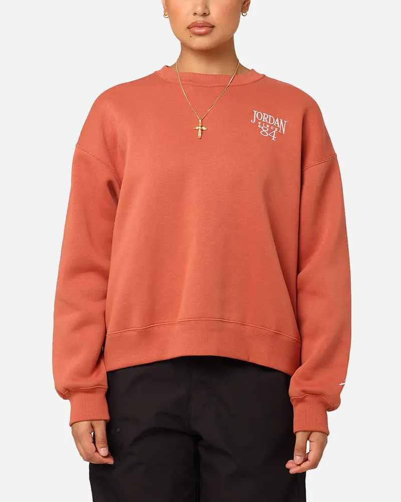 Jordan Women's Brooklyn Fleece Crewneck Dusty Peach/Sail 1