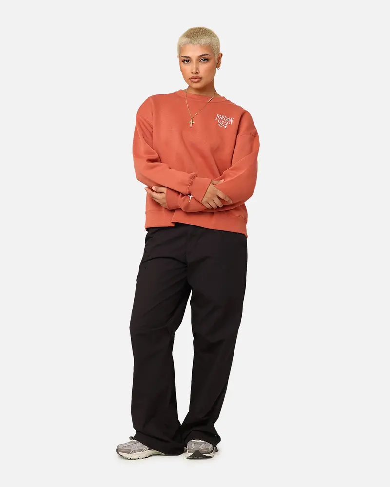 Jordan Women's Brooklyn Fleece Crewneck Dusty Peach/Sail 2