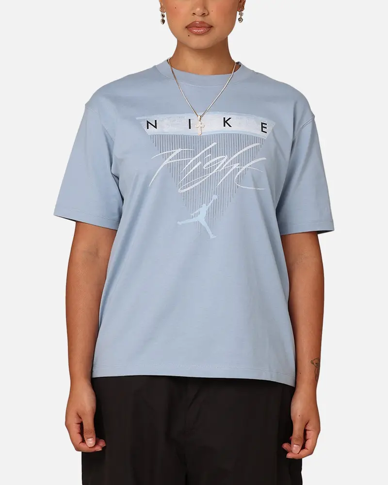 Jordan Women's Flight Heritage Graphic T-Shirt Blue Grey/Ice Blue 1