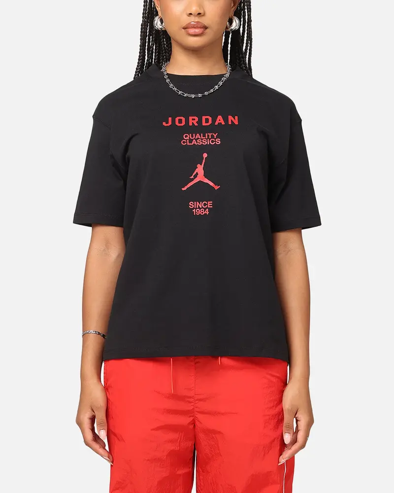 Jordan Women's Graphic Girlfriend T-Shirt Black/Gym Red 1