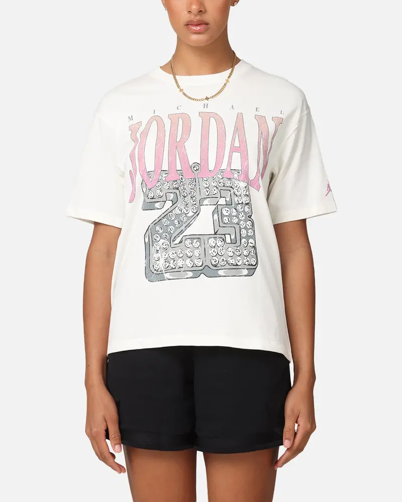 Jordan Women's Heritage Graphic T-Shirt Sail/Orchid 1