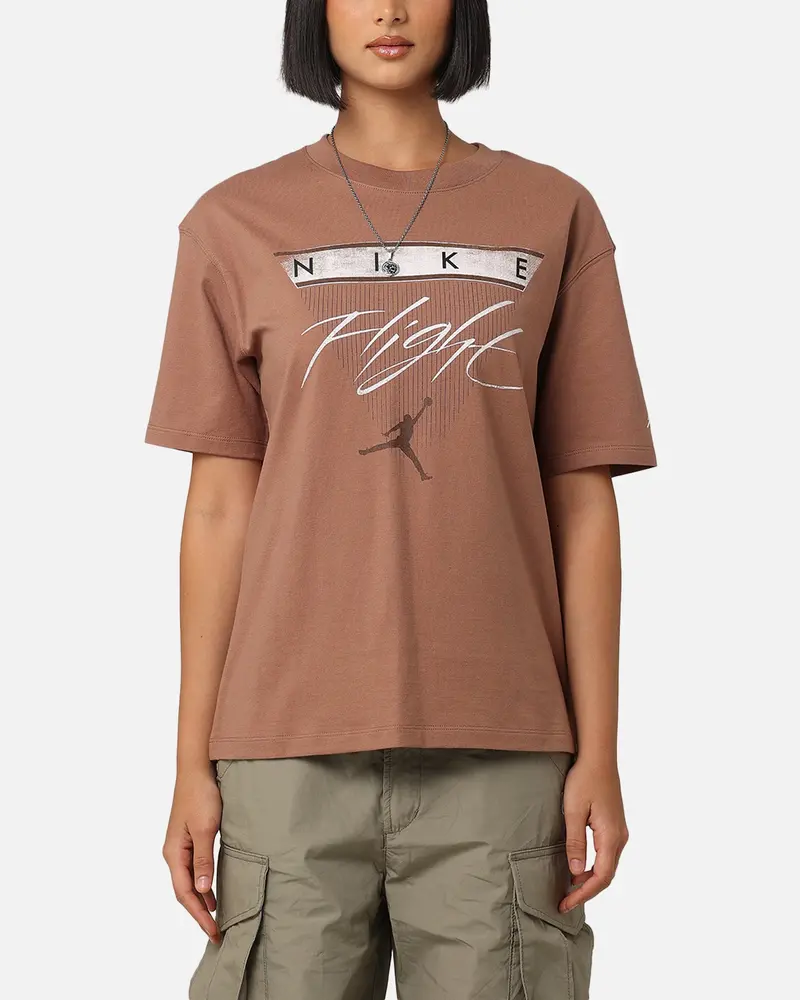Jordan Women's Jordan Flight Heritage Graphic T-Shirt Archaeo Brown 1