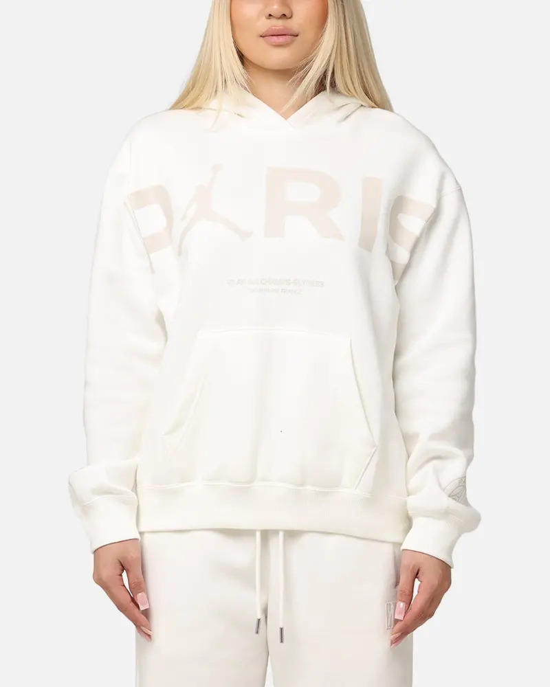 Jordan Women's Paris Saint-Germain Brooklyn Fleece Graphic Pullover Hoodie Sail 1