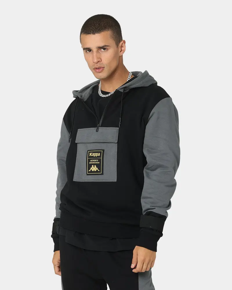 Kappa Authentic Frax Hoodie Black/Gold 1
