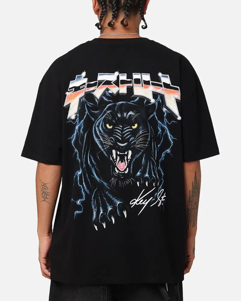 Key Street Panther Heavy T-Shirt Black 1