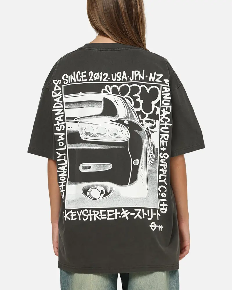 Key Street Twotone T-Shirt Black Wash 1