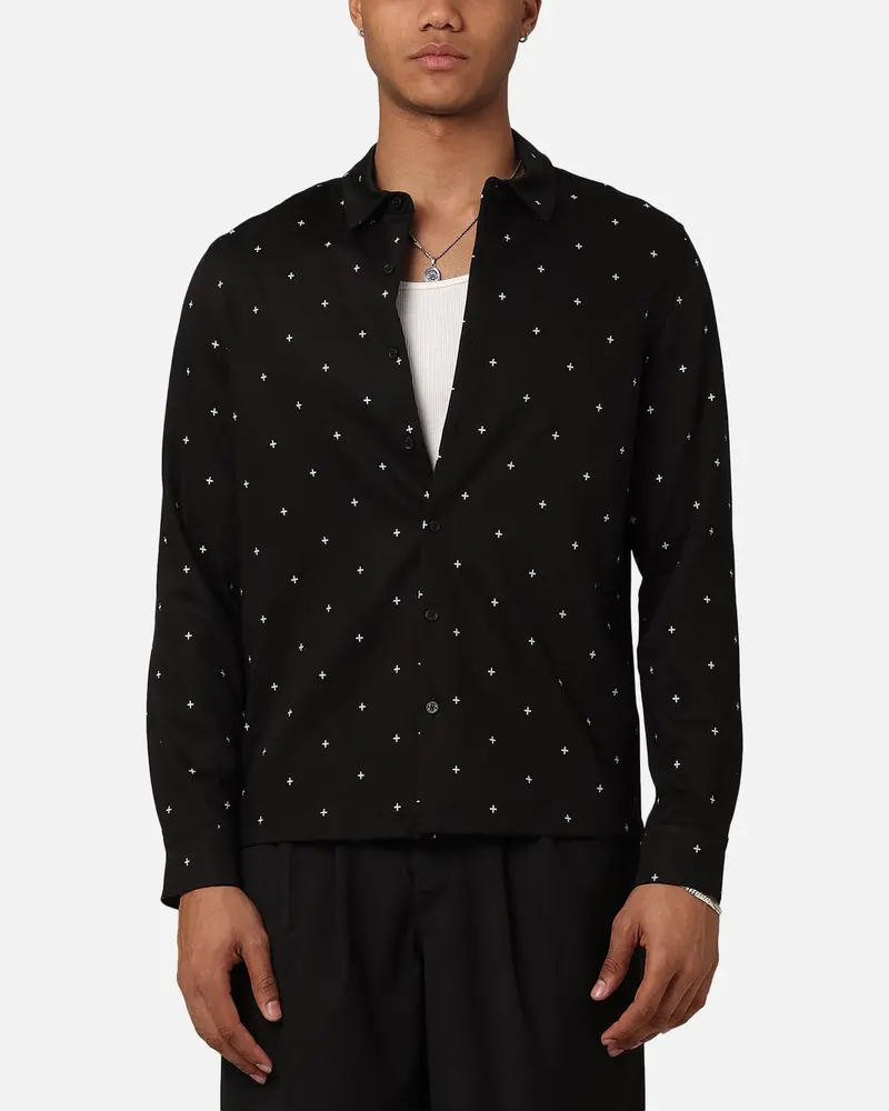 Ksubi Polka Plus Button Up Shirt Black 1