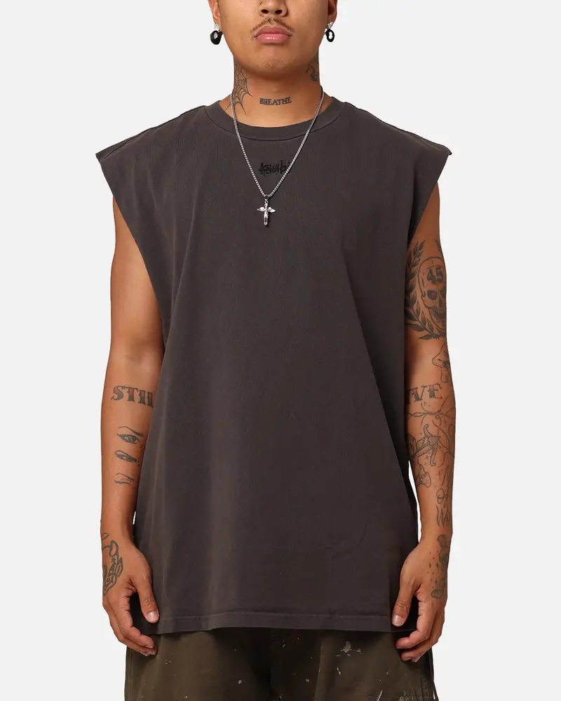 Ksubi Slash Biggie Muscle T-Shirt Faded Black 1
