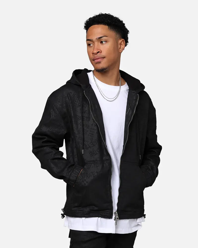 Ksubi Zip Grease Hoodie Black 1