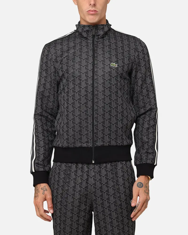 Lacoste Core Originals Monograms Track Jacket Black/Graphite 1