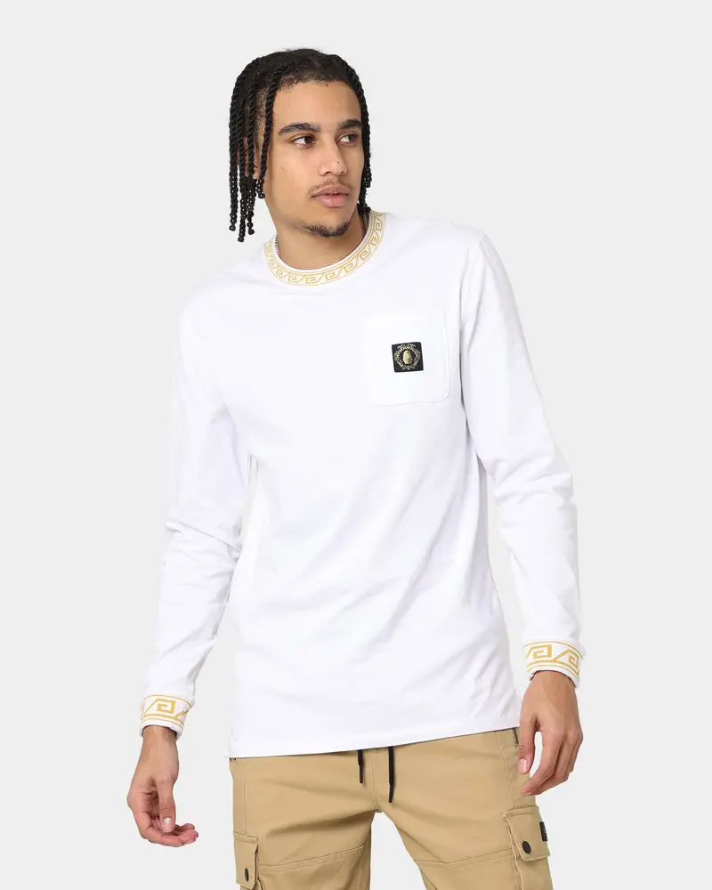 Last Kings Territorial Rib Long Sleeve T-Shirt White 1