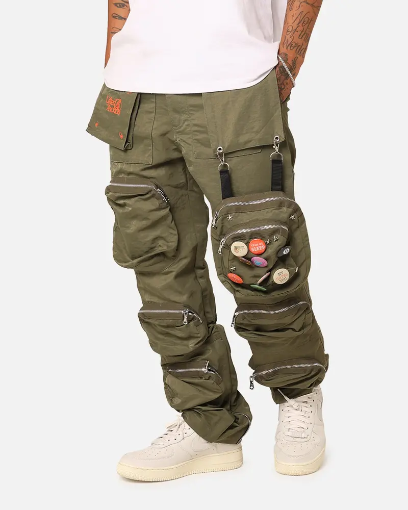 Lifted Anchors "V2 Bomber" Cargo Pants Moss Green 1