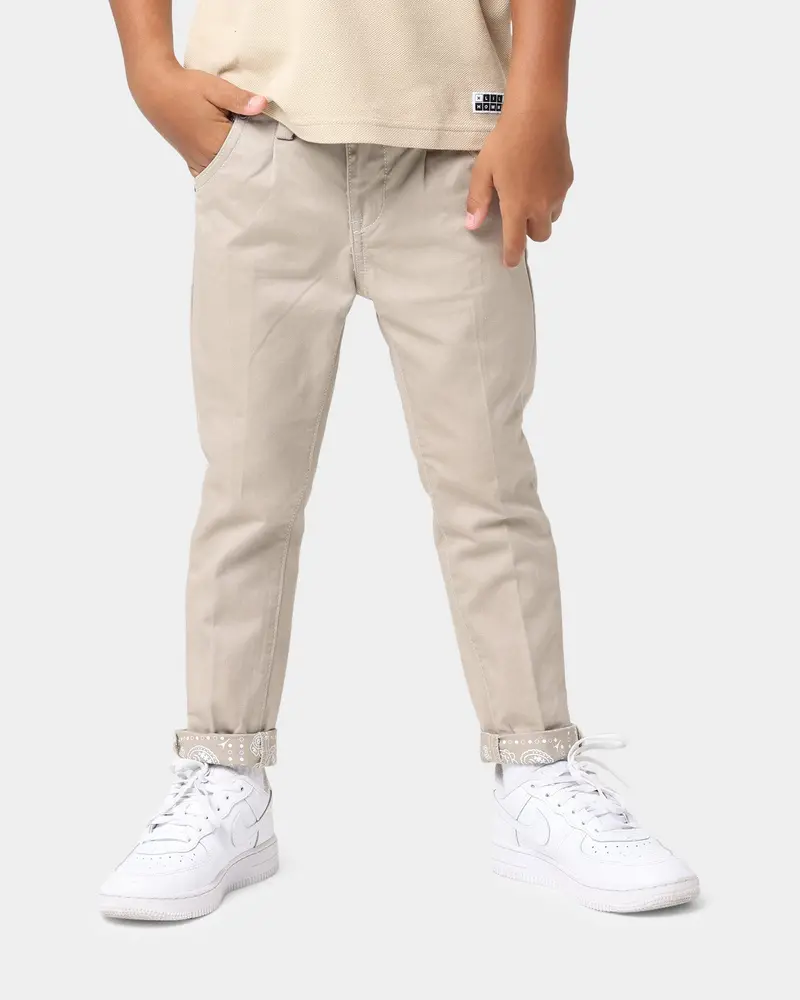 Lil Homme Kids' Bandana Ultra Chino Pants Stone 1