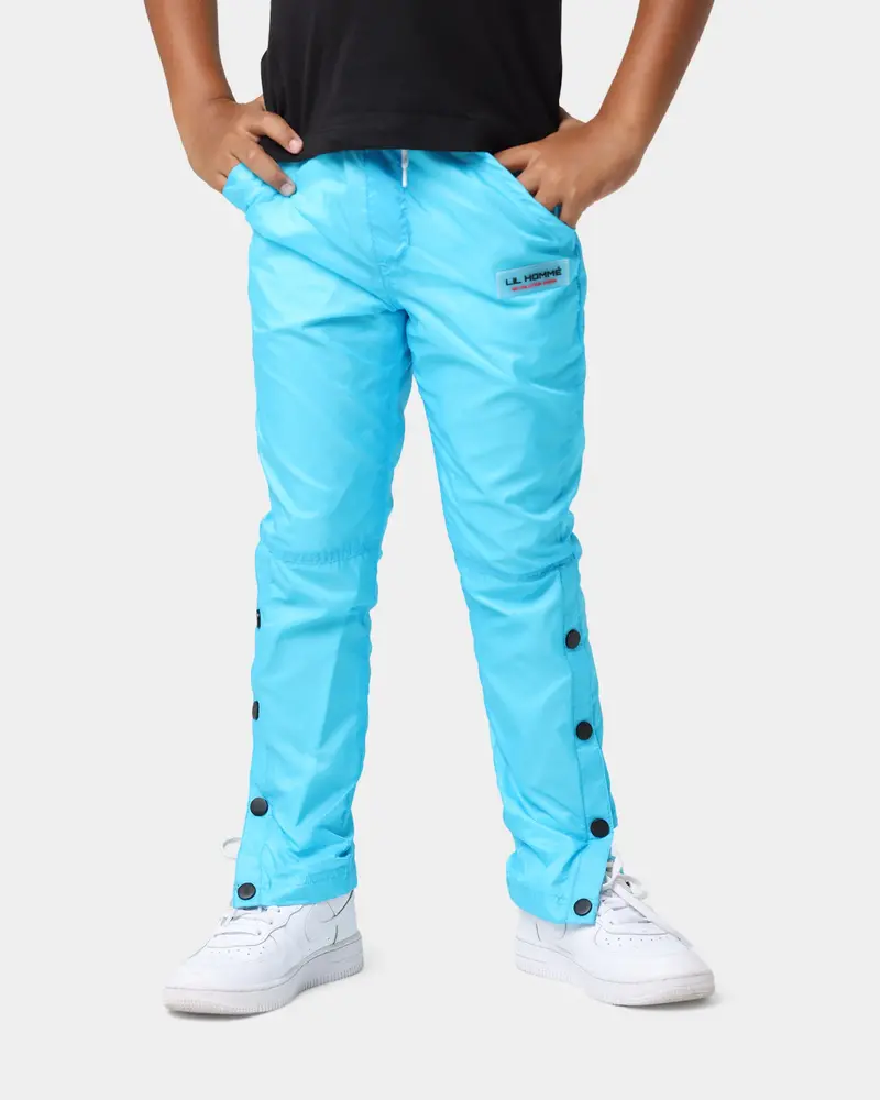 Lil Homme Kids' Lh Rw Snap Track Pants Baby Blue 1